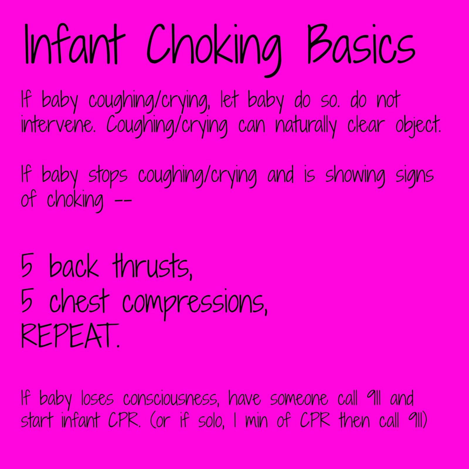 infant cpr and choking guide