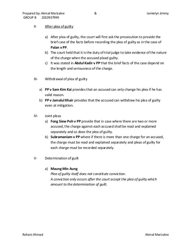 guide to drafting guilty plea nsw sample