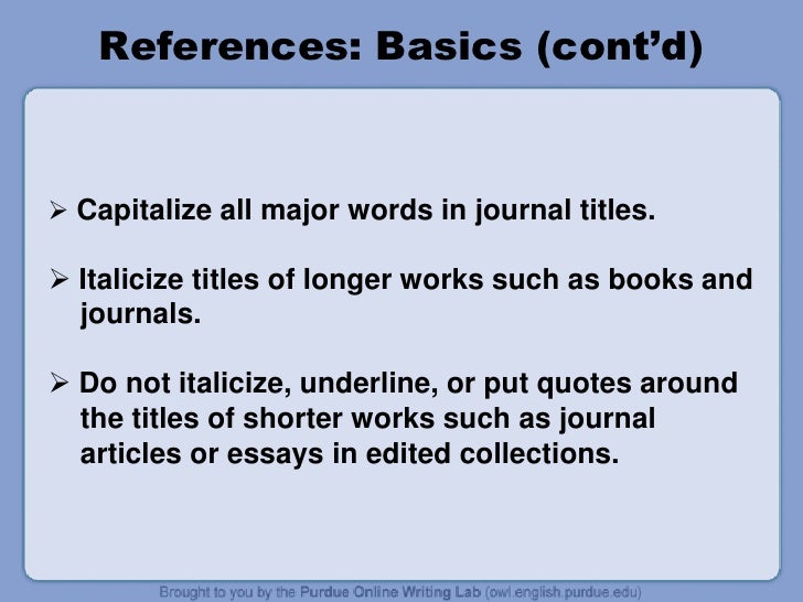 apa reference guide for journals
